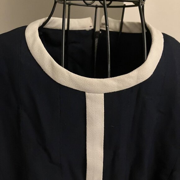 Black MOD Minidress with White Trim - Picture 3 of 9